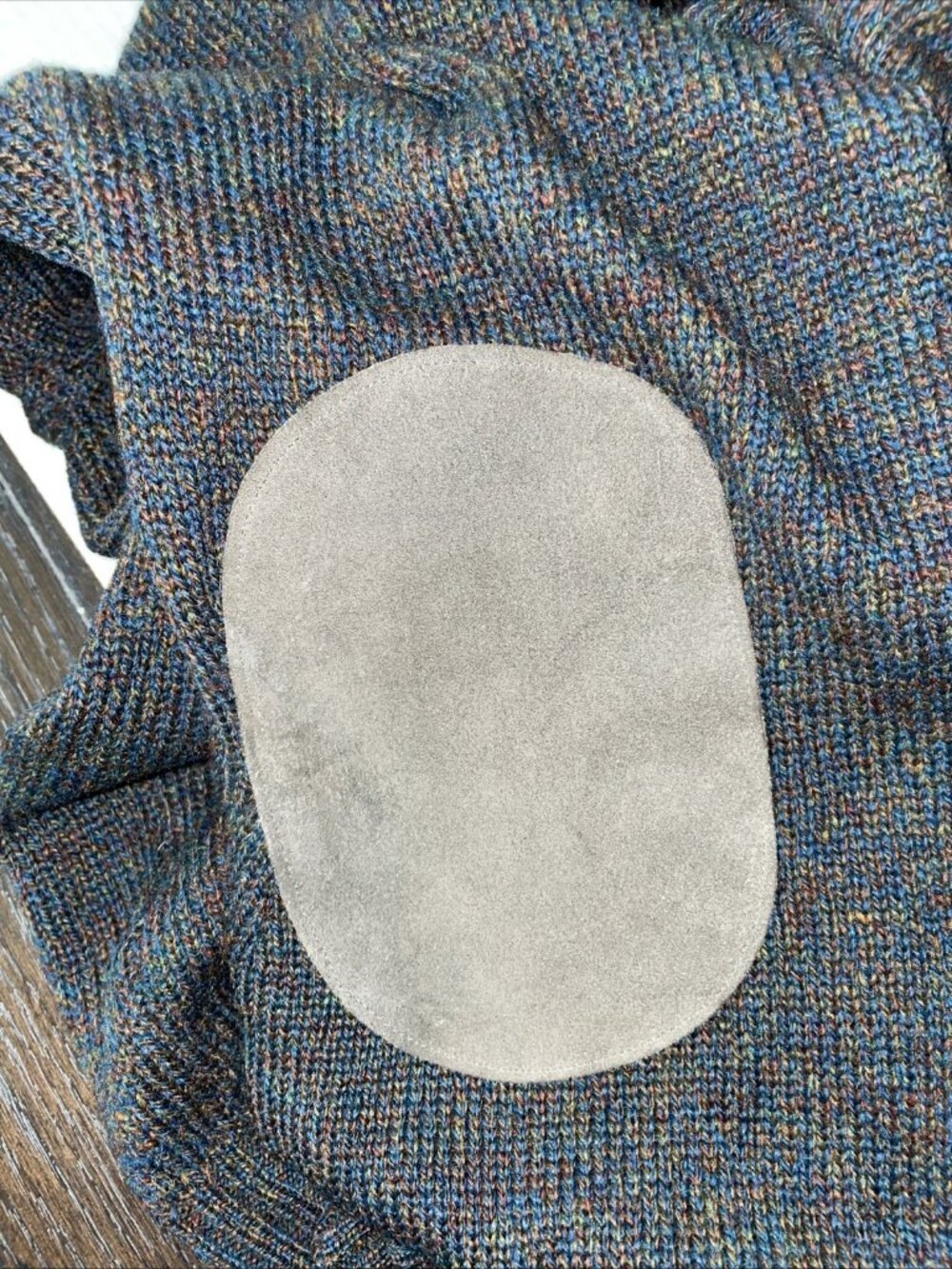 Vintage Pendleton XXL Shetland Wool Sweater Suede Elbow Patches - Picture 9 of 12